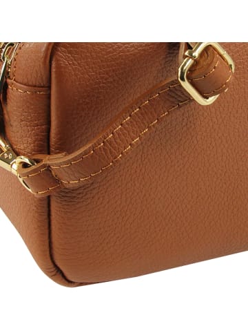 Toscanto Leder Umhängetasche Toscanto Tasche hellbraun, tan ca. 22cm