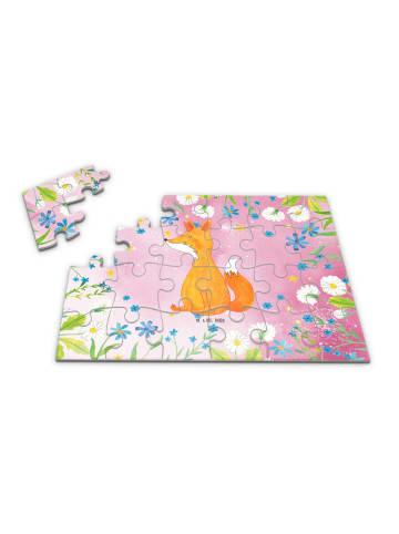 Mr. & Mrs. Panda Puzzle Einhorn Fuchs ohne Spruch in Rot Pastell