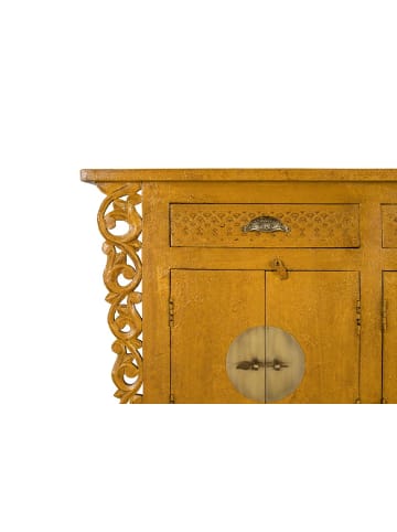 Giner y Colomer Sideboard mit 6 Türen und 3 Schubladen aus Mangoholz in Yellow