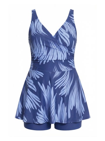 Ulla Popken Badeanzug in dunkles königsblau