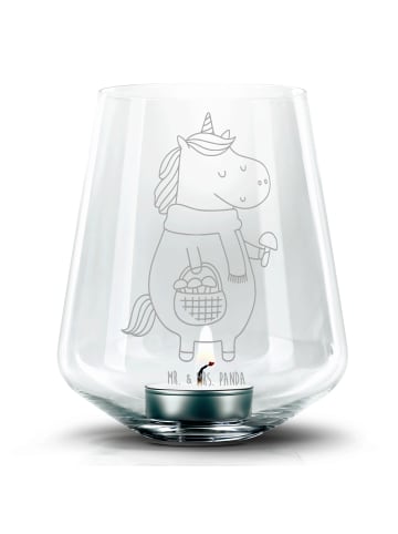 Mr. & Mrs. Panda Teelichthalter Einhorn Pilz ohne Spruch in Transparent
