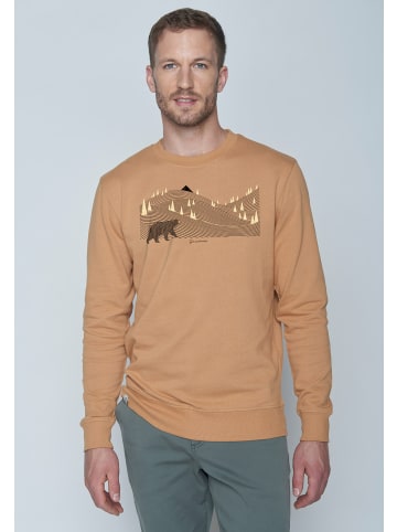 GreenBomb Sweatshirt Animal Bearland in Haselnuss
