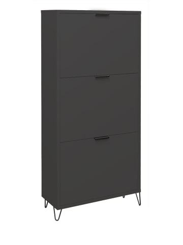 58 aufm Kessel SCHUHSCHRANK Erna 61x25x141 Anthrazit matt Lack
