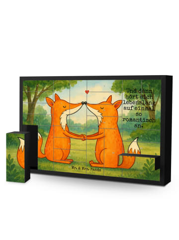Mr. & Mrs. Panda Adventskalender Füchse Liebe Design mit Spruch in Weiß