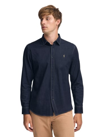 Polo Club Langarmshirt in Indigo Blau