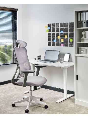 Beliani Bürostuhl PARTNER in Grau/Schwarz - (W) 50 x (H) 117 x (L) 66 cm