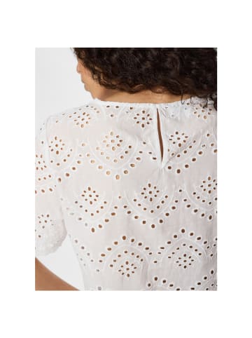 Pieces Halbarmbluse in Bright White