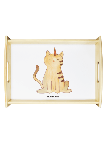 Mr. & Mrs. Panda sofatablett Einhorn Katze ohne Spruch in Weiß