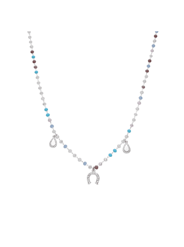 Luxenter Halskette aus 925er Sterlingsilber mit Aquamarin-Zirkonia, rhodiniert – Neusne