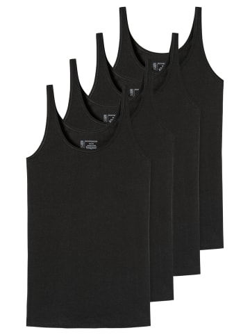 Schiesser Unterhemd / Top 95/5 Cotton in Schwarz