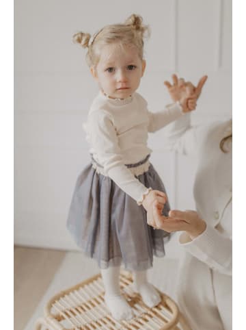 leevje Tüllrock mit Stickerei in clear blue