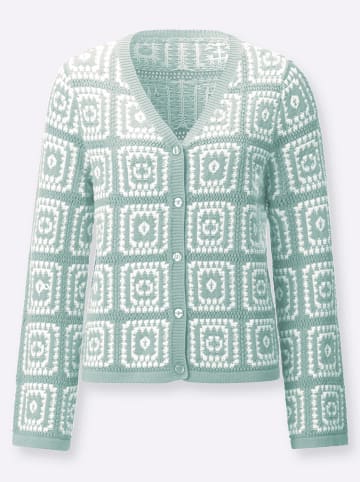 WITT WEIDEN Strickjacke in kalkmint-weiß