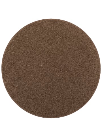 Snapstyle Hochflor-Teppich Cottage Rund in braun