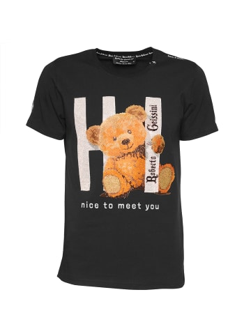 Roberto Geissini Nice to meet you T-Shirt Schwarz Unisex