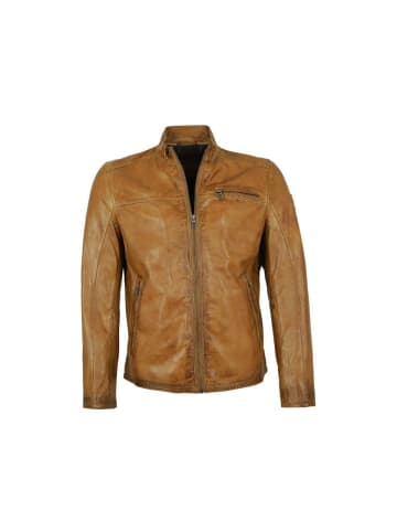 Milestone Kunstlederjacke für Herren in unifarben in cognac