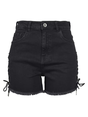 Urban Classics Jeans Shorts in black washed