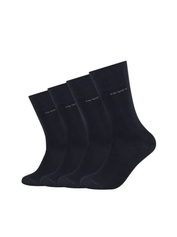 camano Socken für Damen und Herren Businesssocken Komfortbund Bequem Langlebig Baumwolle Soft  mit verstärktem Fersen- und Zehenbereich 4er Pack ca-soft in navy