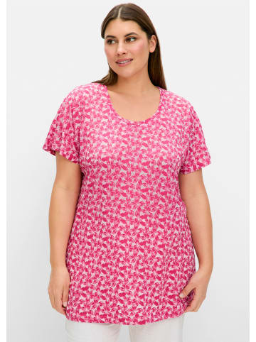 sheego Kurzarmshirt in fuchsia