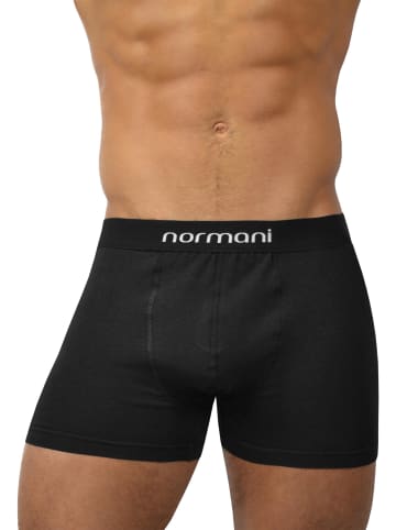 normani 6 Stück Retro Boxershorts aus Baumwolle in Basic Black