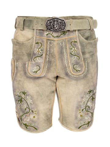 MADDOX Lederhose FLEESENSEE in hellbraun