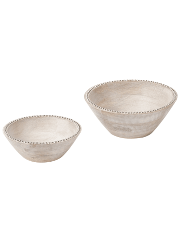 Beliani 2er-Set Dekoschale LUXOR in Braun/Silber