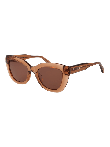 Replay Frauen Sonnenbrille Katzenauge Beige