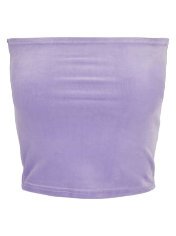 Urban Classics Urban Classics Damen Ladies Short Velvet Tube Top in lavender