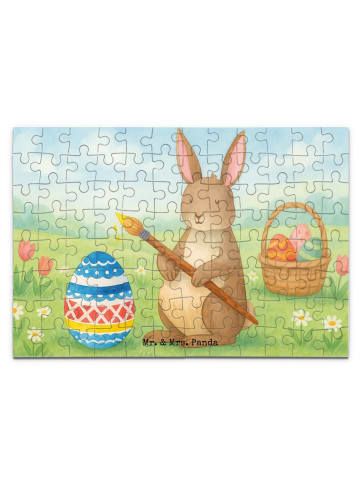 Mr. & Mrs. Panda Puzzlespiel Hase Eier Malen Design ohne Spruch in Weiß