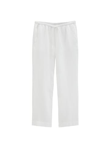 Marc O'Polo Leinenhose straight in Weiß