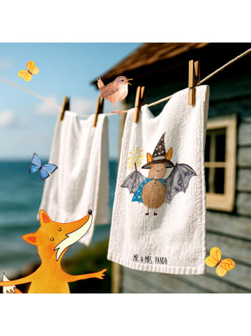 Mr. & Mrs. Panda Gästetuch Fledermaus Zauberer ohne Spruch in Weiß