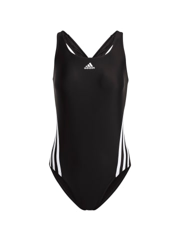 adidas Performance Schwimmanzug 3S SWIMSUIT in black-white