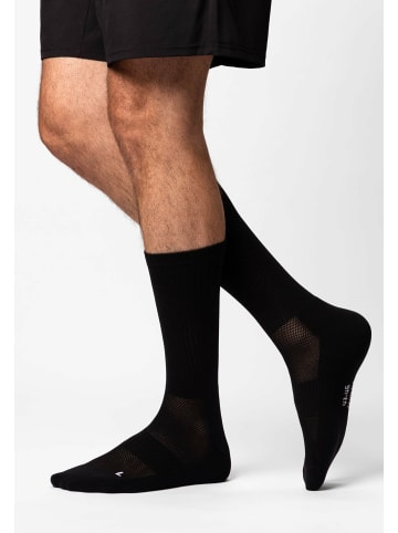 SNOCKS Hohe Laufsocken 4 Paar in Schwarz