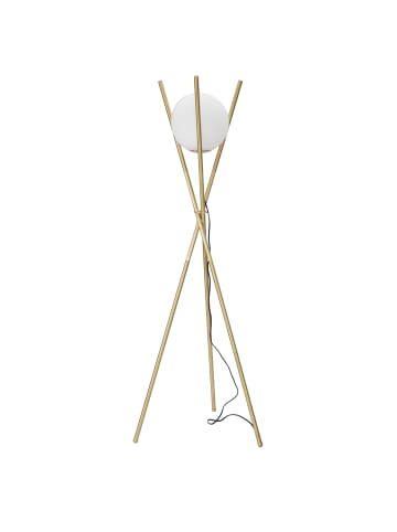 Mauro Ferretti Goldene Stehlampe aus Metall mit weißer Glaskugel Ø 55x155 cm