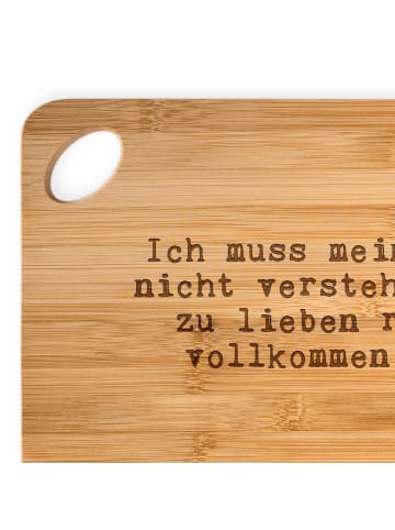 Mr. & Mrs. Panda Schneidebrett Ich muss meine Frau... mit Spruch in Braun