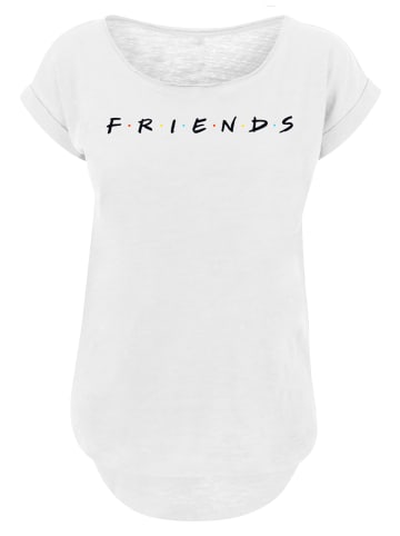 F4NT4STIC Long Cut T-Shirt Long Cut T Shirt 'FRIENDS TV Serie Text Logo  WHT' in weiß