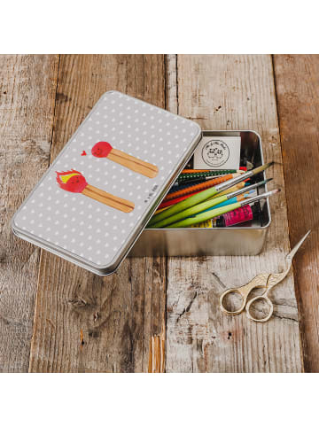 Mr. & Mrs. Panda Geschenkbox Streichhölzer ohne Spruch in Grau Pastell