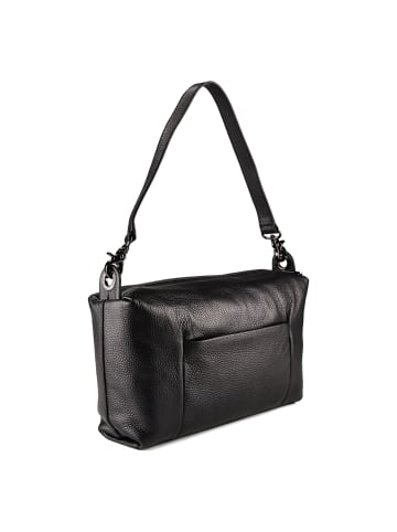 Mandarina Duck Mellow Leather Schultertasche Leder 30 cm in nero