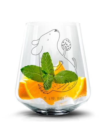 Mr. & Mrs. Panda Longdrinkglas Hund Keks ohne Spruch in Transparent