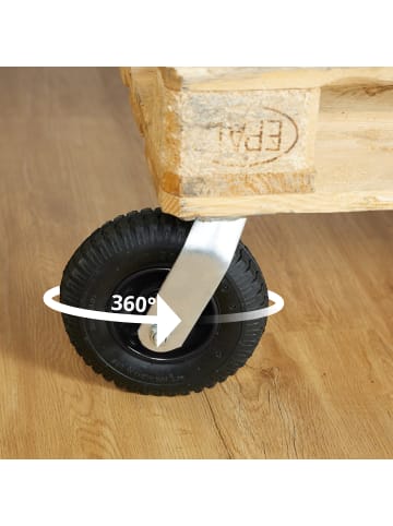 relaxdays Lenkrolle in Schwarz - 2.50-4