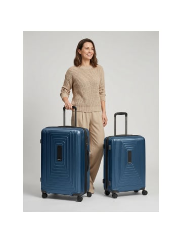 Redolz Essentials 14 4 Rollen Kofferset 2-teilig mit Dehnfalte in dark blue metallic