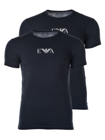 Emporio Armani T-Shirt 2er Pack in Marine