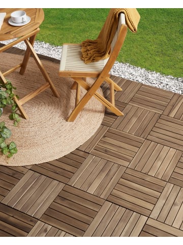 Beliani 10-tlg Outdoor Bodenbelag ACCETTURA in