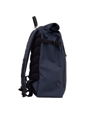 SANDQVIST Stream Slim Rolltop - Rucksack 16" 65 cm (black) in navy