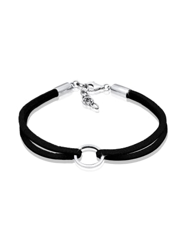 Elli Armband 925 Sterling Silber Kreis in Schwarz