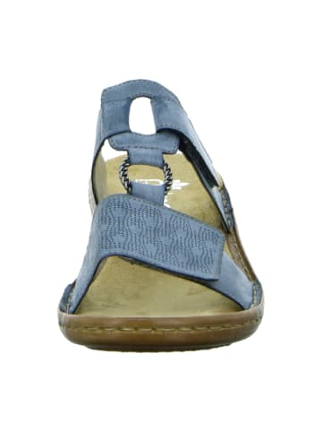 rieker Komfort Pantoletten in Blau