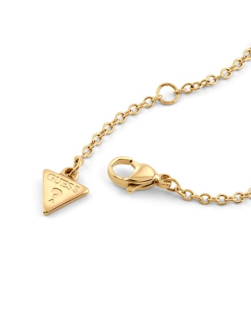 Guess Damen-Halskette Coin Pave Goldfarben
