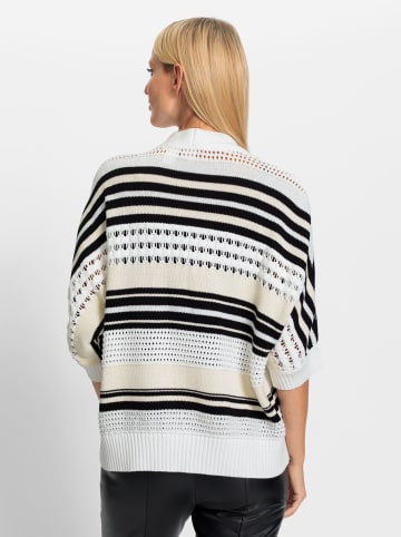Heine Cardigan in ecru-schwarz-gemustert