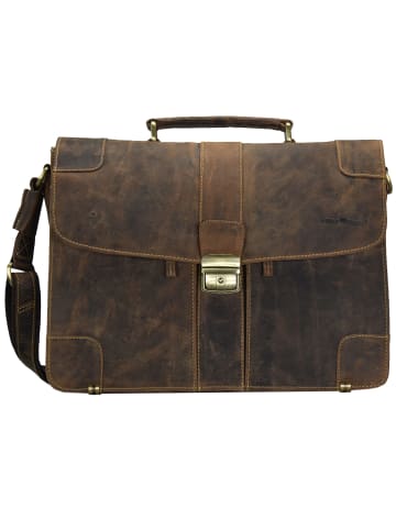 Greenburry Vintage Aktentasche Leder 38.5 cm brown