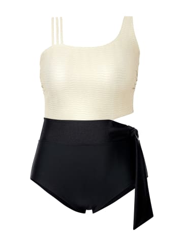 Ulla Popken Badeanzug in schwarz