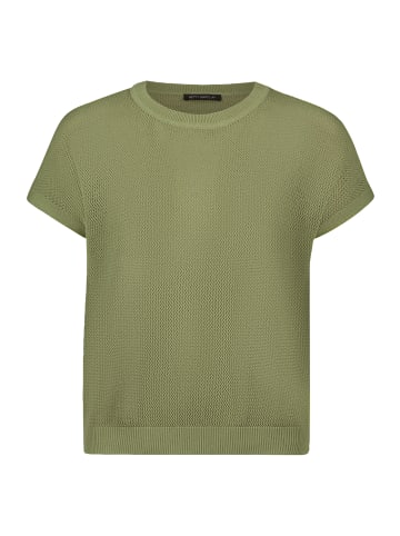 Betty Barclay Lochstrick-Pullover ohne Arm in Oil Green
